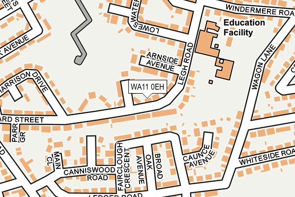 WA11 0EH map - OS OpenMap – Local (Ordnance Survey)