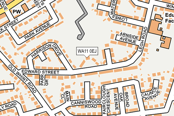 WA11 0EJ map - OS OpenMap – Local (Ordnance Survey)