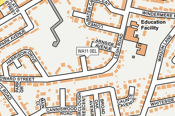 WA11 0EL map - OS OpenMap – Local (Ordnance Survey)