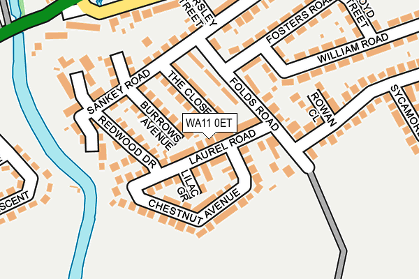 WA11 0ET map - OS OpenMap – Local (Ordnance Survey)