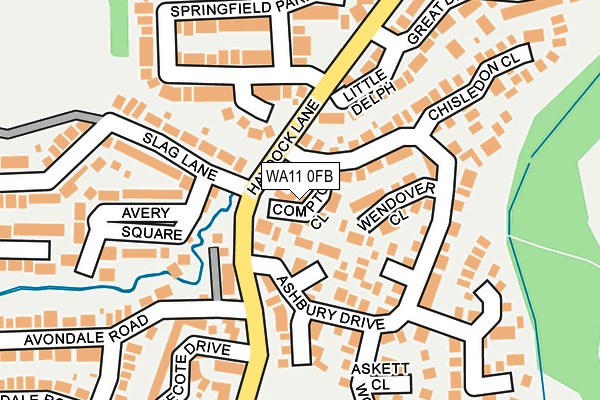 WA11 0FB map - OS OpenMap – Local (Ordnance Survey)