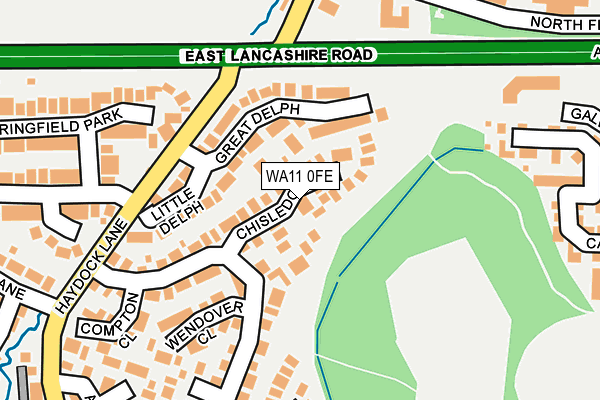 WA11 0FE map - OS OpenMap – Local (Ordnance Survey)