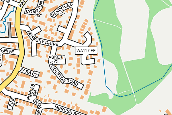 WA11 0FF map - OS OpenMap – Local (Ordnance Survey)