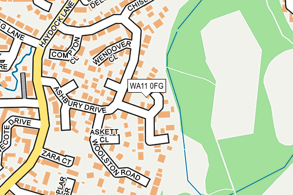 WA11 0FG map - OS OpenMap – Local (Ordnance Survey)