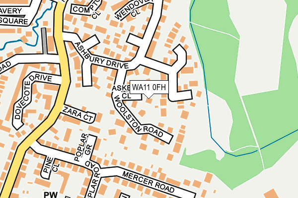 WA11 0FH map - OS OpenMap – Local (Ordnance Survey)