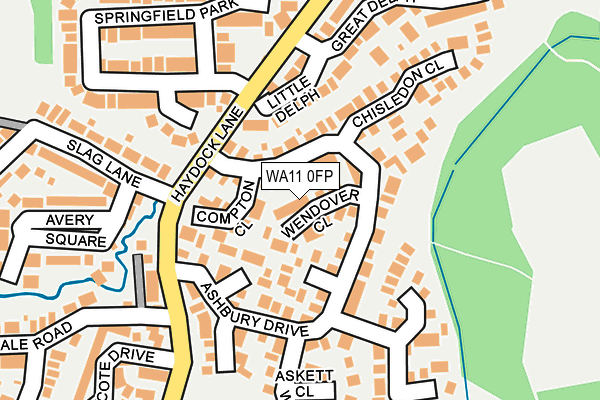 WA11 0FP map - OS OpenMap – Local (Ordnance Survey)