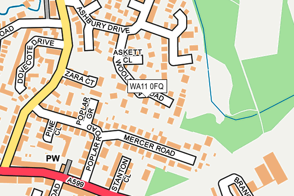 WA11 0FQ map - OS OpenMap – Local (Ordnance Survey)