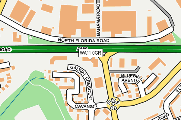 WA11 0GR map - OS OpenMap – Local (Ordnance Survey)