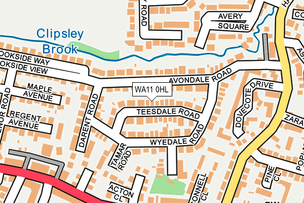 WA11 0HL map - OS OpenMap – Local (Ordnance Survey)