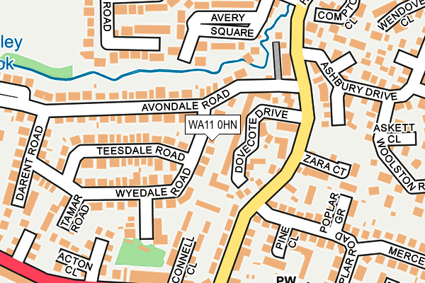 WA11 0HN map - OS OpenMap – Local (Ordnance Survey)