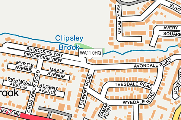 WA11 0HQ map - OS OpenMap – Local (Ordnance Survey)