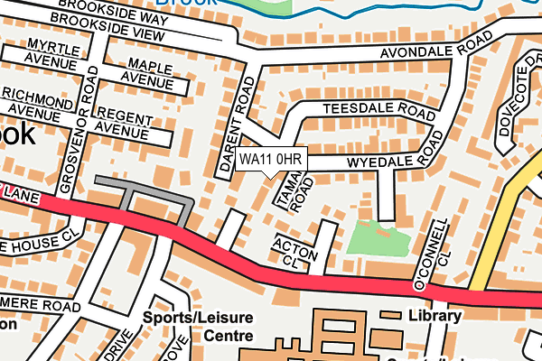 WA11 0HR map - OS OpenMap – Local (Ordnance Survey)