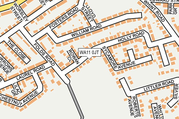WA11 0JT map - OS OpenMap – Local (Ordnance Survey)