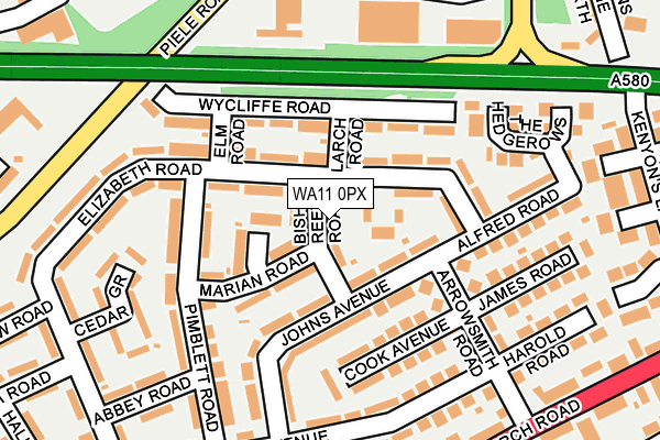 WA11 0PX map - OS OpenMap – Local (Ordnance Survey)