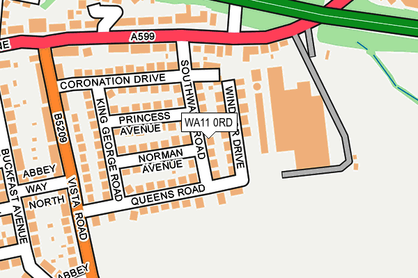 WA11 0RD map - OS OpenMap – Local (Ordnance Survey)