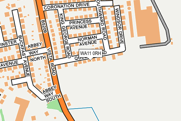 WA11 0RH map - OS OpenMap – Local (Ordnance Survey)