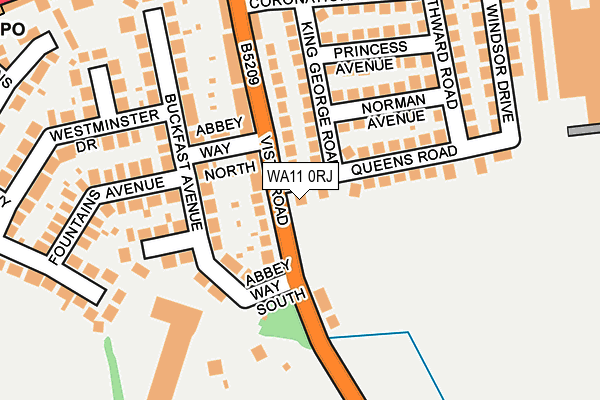 WA11 0RJ map - OS OpenMap – Local (Ordnance Survey)