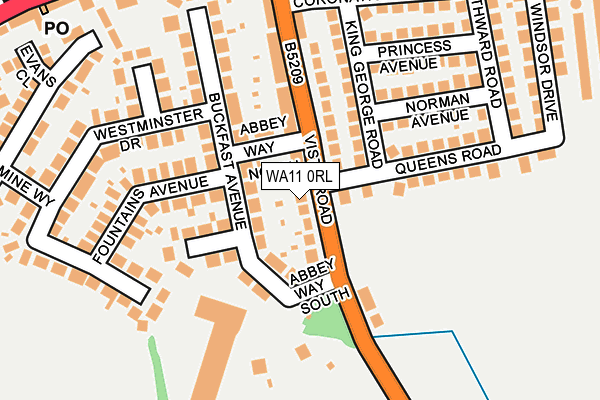 WA11 0RL map - OS OpenMap – Local (Ordnance Survey)