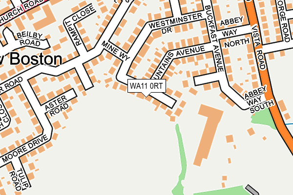 WA11 0RT map - OS OpenMap – Local (Ordnance Survey)
