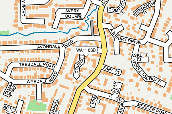 WA11 0SD map - OS OpenMap – Local (Ordnance Survey)