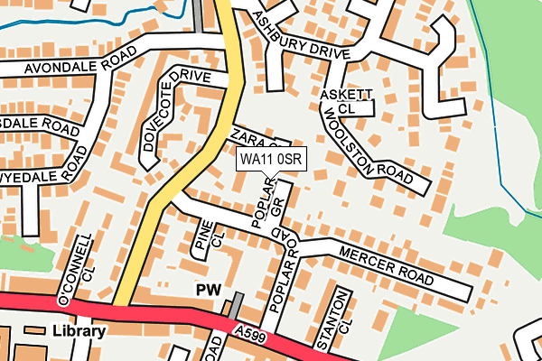 WA11 0SR map - OS OpenMap – Local (Ordnance Survey)