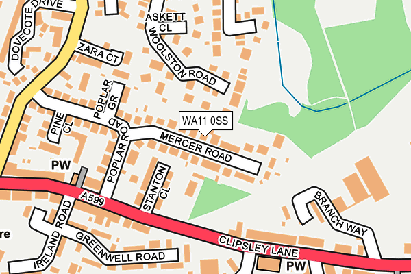 WA11 0SS map - OS OpenMap – Local (Ordnance Survey)