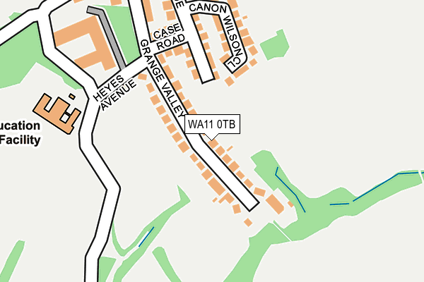 WA11 0TB map - OS OpenMap – Local (Ordnance Survey)