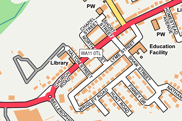 WA11 0TL map - OS OpenMap – Local (Ordnance Survey)