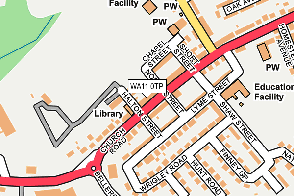 WA11 0TP map - OS OpenMap – Local (Ordnance Survey)
