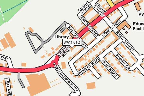 WA11 0TQ map - OS OpenMap – Local (Ordnance Survey)