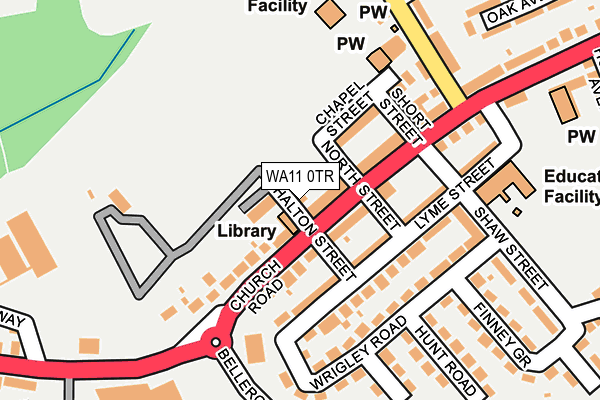 WA11 0TR map - OS OpenMap – Local (Ordnance Survey)