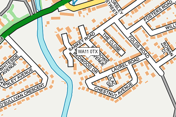 WA11 0TX map - OS OpenMap – Local (Ordnance Survey)