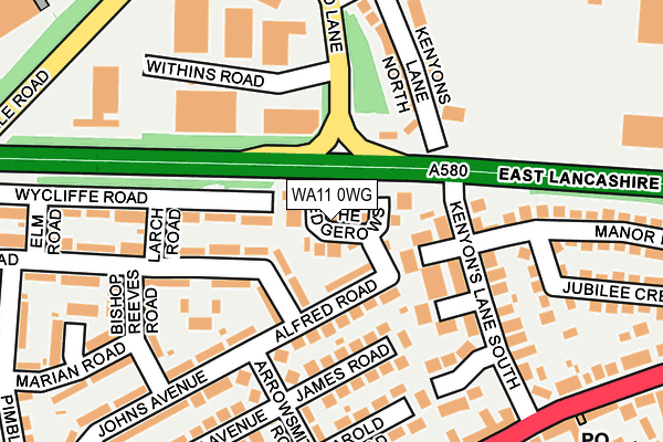 WA11 0WG map - OS OpenMap – Local (Ordnance Survey)