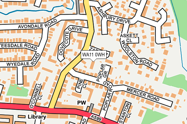 WA11 0WH map - OS OpenMap – Local (Ordnance Survey)