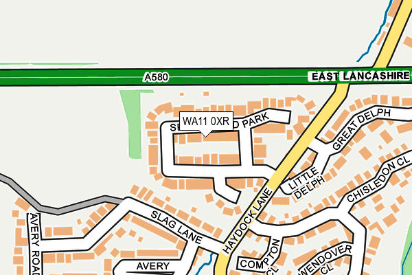 WA11 0XR map - OS OpenMap – Local (Ordnance Survey)