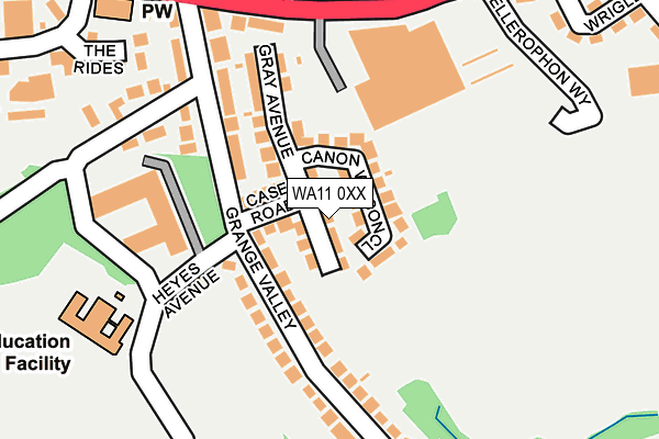 WA11 0XX map - OS OpenMap – Local (Ordnance Survey)