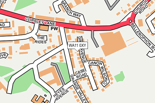 WA11 0XY map - OS OpenMap – Local (Ordnance Survey)