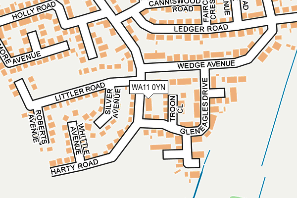 WA11 0YN map - OS OpenMap – Local (Ordnance Survey)