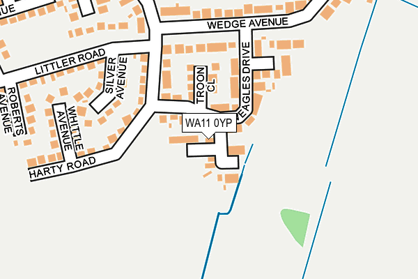 WA11 0YP map - OS OpenMap – Local (Ordnance Survey)