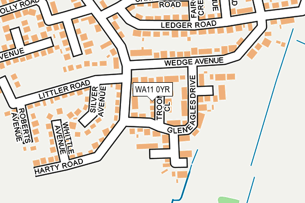 WA11 0YR map - OS OpenMap – Local (Ordnance Survey)