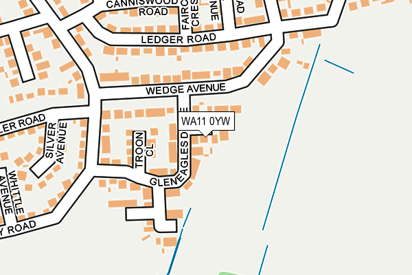 WA11 0YW map - OS OpenMap – Local (Ordnance Survey)