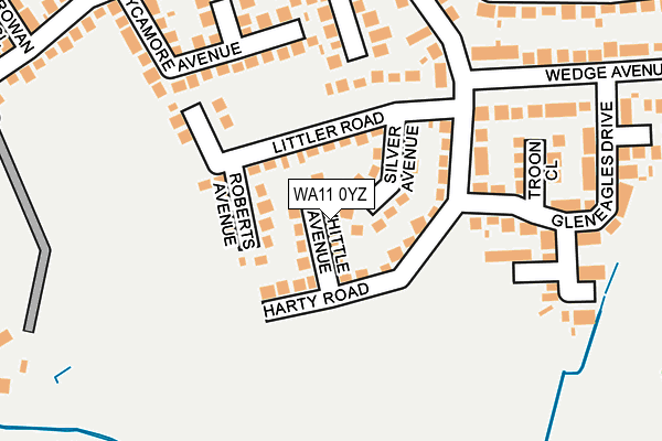 WA11 0YZ map - OS OpenMap – Local (Ordnance Survey)