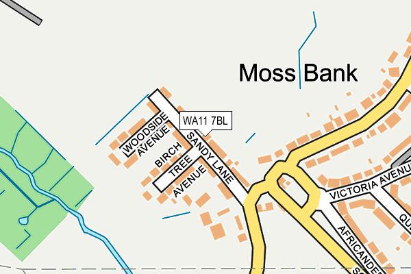 WA11 7BL map - OS OpenMap – Local (Ordnance Survey)
