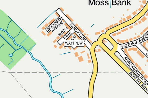 WA11 7BW map - OS OpenMap – Local (Ordnance Survey)