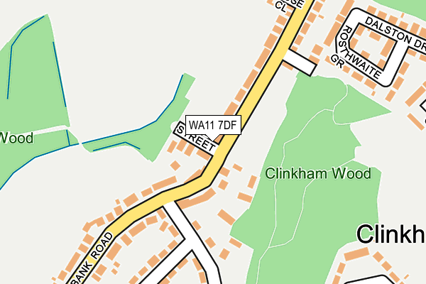 WA11 7DF map - OS OpenMap – Local (Ordnance Survey)