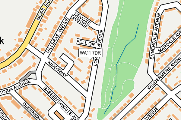 WA11 7DR map - OS OpenMap – Local (Ordnance Survey)