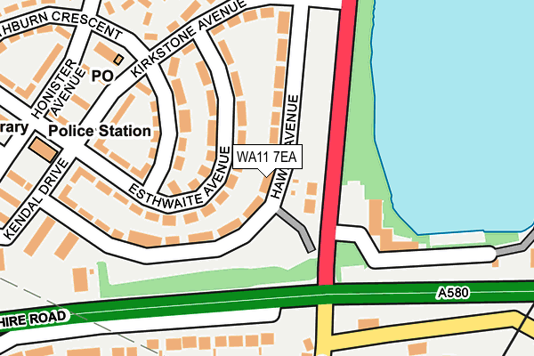 WA11 7EA map - OS OpenMap – Local (Ordnance Survey)