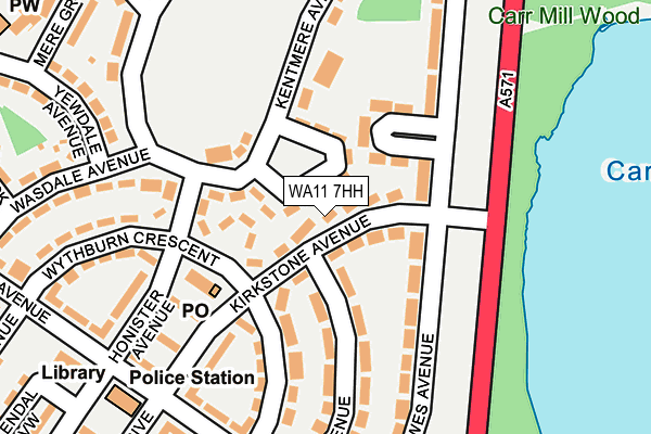 WA11 7HH map - OS OpenMap – Local (Ordnance Survey)