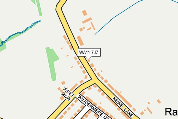 WA11 7JZ map - OS OpenMap – Local (Ordnance Survey)