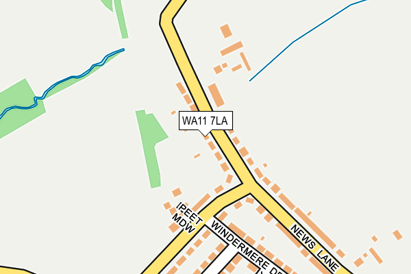 WA11 7LA map - OS OpenMap – Local (Ordnance Survey)